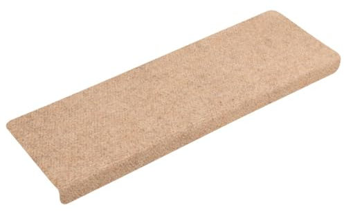 vidaXL Tappetini per Scale Tessuto Agugliato 15 pz 65x21x4 cm Marroni