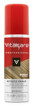 Vitalcare | Ritocco Ideale - Spray Ritocco Capelli, Biondo, 75 ml | per Ritocco Capelli, Spray Perfetto per Coprire Temporaneamente i Capelli Bianchi e Grigi
