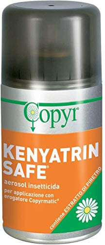 Copyr Kenyatrin Safe - Insetticida Antizanzare, Mosche e Insetti Volanti, 3 Bombole 250ml, Piretro Insetticida Biologico Repellente Zanzare Professionale Casa, Ho.Re.Ca., Settore Pubblico, Sanitario