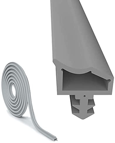 Dichtung Zimmertür Türdichtungen 10M Grau, EUBSWA Door Seals Dichtungsgummi Zimmertürdichtung mit 4mm Nutbreite 7mm Nuttiefe 12mm Falz