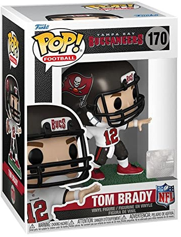 Funko Pop! NFL: Bucs - Tom Brady - (Away) - Vinyl-Sammelfigur - Geschenkidee - Offizielle Handelswaren - Spielzeug Für Kinder und Erwachsene - Sports Fans - Modellfigur Für Sammler und Display