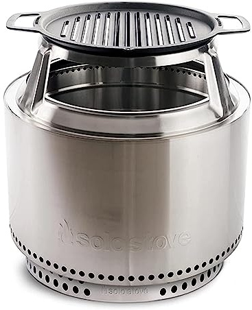 Solo Stove Yukon Cast Iron Grill Cooking Bundle 2.0 | Portable Smokeless Fire Pit, Stand, Grill & Hub, Wood Burning, Removable Ash Pan, Firepit Stainless Steel/Cast Iron, 66,5 x 44,5 cm, 28 kg