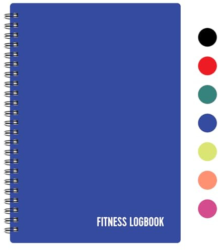 Carnet de fitness – Suivez 150 d'entraînements – Papier épais, couverture durable – A5 – Non daté – Suivez la perte de poids, la prise de muscle, les progrès en musculation