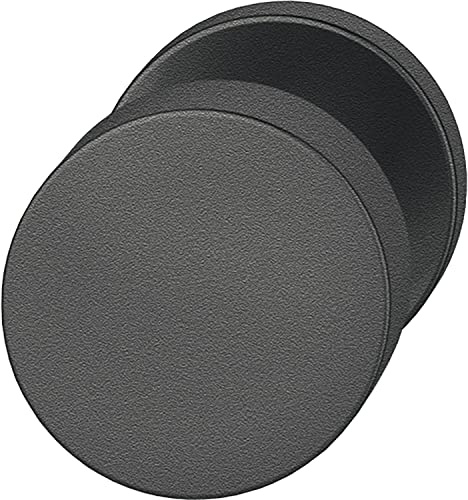 FSB 0 23 0829 03600 0810 FH AGL Türknauf fest ø 50 mm, Türgriff auf Rosette rund abgeflacht, Türknopf Aluminium schwarz matt 23082903600, Silber