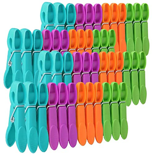 lohey 48PCS Pegs for Washing Line, Non Slip Strong Clothes Pegs with Durable Spring, Washing Line Pegs Plastic Laundry Pegs for Home Garden Outside