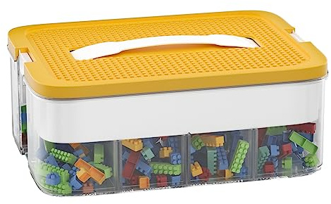 1-Layer Storage Boxes with Lids,for Lego storage box Stackable,Toy Box