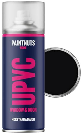 Paintnuts uPVC Window & Door Paint - RAL-9005 - JET BLACK Gloss 400ml Spray Can