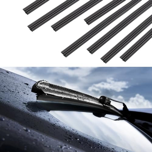 YiJiuBa 8 Stk 80cm Scheibenwischer Gummi, Universal Auto Wischergummi Scheibenwischer, Ersatz Gummi Scheibenwischer, Einstellbar Scheibenwischer kompatibel mit alle scheibenwischer schneider
