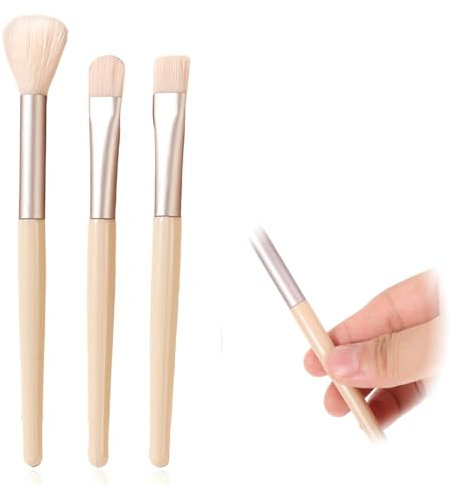 DWFEYOI Pennelli Make up, set di per trucco da 3 pezzi, Pennello per fard, pennello per ombretto,pennello per sbavature, Kit Pennello Trucco Makeup Brushes per Ragazze Donne Compleanno San Valentino