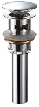Pop Up Ventil für Waschbecken 8 Farben Badezimmer-Pop-Up-Abflussrohr-Set, Waschbecken-Abfall-Stopper-Ventil, Waschbecken-Wasserkopf undichter Stopper-Set, Rotguss, Grau, Weiß(Color:Chrome Overflow)