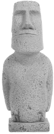 HOLIDYOYO Mini Moai Statue for Aquarium and Fish Tank Decor with Stable Base Small Easter Island Head Figurine for Garden Desktop and Fish Aquarium Accessories