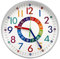 TNSLAND Orologio da parete bambini, Orologio per l'apprendimento dei numeri colorati da 25.5cm per bambini, Orologio da parete per la stanza dei bambini del soggiorno e della scuola