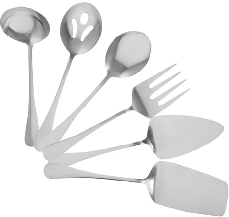 Hoement 1 Satz Essgeschirr Aus Edelstahl Servierbesteckset Haushaltsgeschirr Besteck Metallutensilien Für Täglichen Gebrauch Picknick Reise Formelle Anlässe