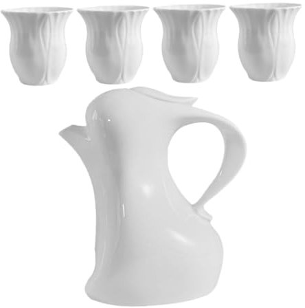 Alipis Ceramic Teaware Kit Bunny Shape Tea Pot Cup Tea Water Pitcher Easter Decor Milk Pitcher for Lovers