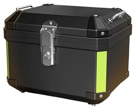 GSCLZ Motorrad-Kofferraum Motorrad-Heckbox, Topcase, abschließbar, Helmgepäckaufbewahrung, hintere Tourbox mit reflektierendem Design, wasserdichter Aufbewahrungsträger FüR GepäCkträGer(45L Black)