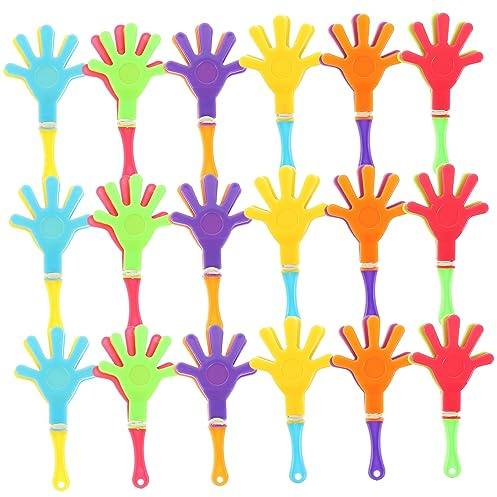 HEMOTON Data [ 50 Pezzi Battimani Rumorosi in Plastica Leggera Puzzle Integrato Per Feste Eventi Sportivi e Celebrazioni, Agitatori Acustici Manico Ergonomico Per Tifo e Animazione