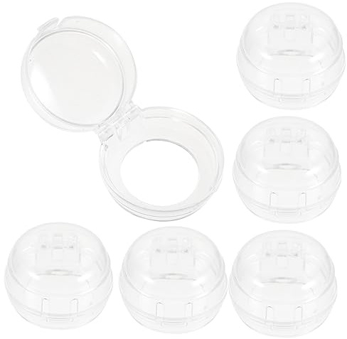Holibanna 6 Stück Herdknopfabdeckungen Kinder Sicher Gasherd Knopfschutz Transparent Multifunktional Haushaltsschutz Sicherheitsabdeckung