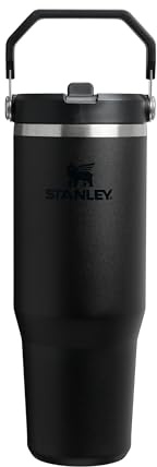 Stanley 1913 Flip Straw Tumbler 1.0 Gourde Avec Paille 0.89L - Froid Pendant 12 Heures - Gourde Isotherme - Sans BPA - Thermos Facile à Transporter - Va au Lave-Vaisselle - Black 2.0