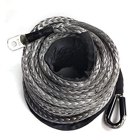 Kit de cuerda de cabrestante sintético, 10 mm x 30 m, cuerda sintética de plástico UHMWPE, cabrestante sintético, cuerda de cabrestante para remolcar coches SUV y todoterrenos