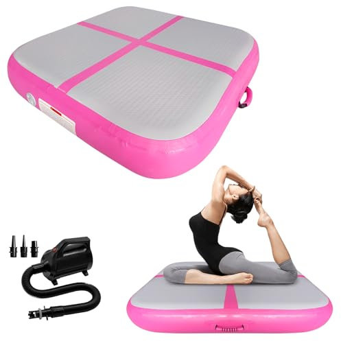 PPXIA AirBlock Aufblasbare Gymnastikmatte Turnblock Tumbling Block Trainings block Trainigsmatte Sportblock Gymnatikblock mit pumpe