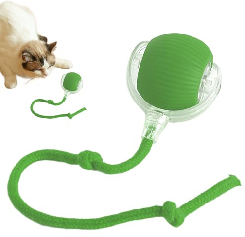 Boule de chat interactive - Boule automatique pour animaux de compagnie, jouet pour chien intelligent | Encourage le jeu actif : mouvement agile pour le temps de jeu, le plaisir de l'exercice en