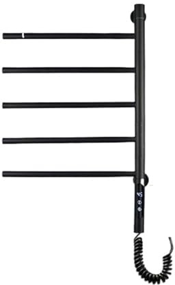 Portasciugamani Elettrico WIFI Scaldasalviette Girevole A 180° Accessori For Il Bagno Con Portasciugamani Riscaldante In Acciaio Inossidabile Senza Punzonatura Facile Da Usare(Upgraded black WIFI)