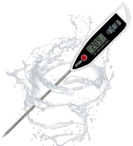 Meat Thermometer Cooking Thermometers Instant Read Digital Meat Food Thermometer LCD screen Auto Off Long Probe ℉/℃ Button for Hot Beverage BBQ Milk Water Sugar Jam Grill (Battery Included)