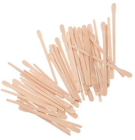 Cabilock Bastoncini per Ceretta Riducono della Pelle in Legno Beige 1000 Pezzi Applicatori di Cera per Sopracciglia e Naso per Uso Domestico e Professionale