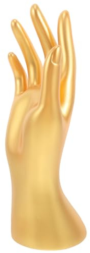 Toyvian Modello di Mano in Plastico Oro per Esposizione Anelli e Bracciali Design Semplice e Funzionale, come Espositore per Gioielli da Esposizione