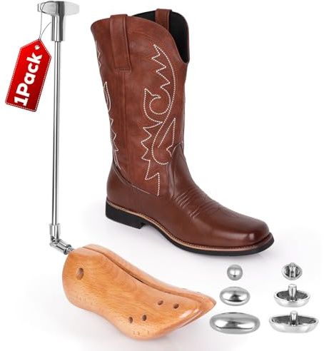 ZAMQIU Premium Professional Western Cowboy Boot Stretcher for Men - Adjust Width & Improve Comfort, for Bunions, Hammer Toes & Tight Cowboy Boots, Boot Stretchers for Cowboy Boots, Men's (10.5-11.5)
