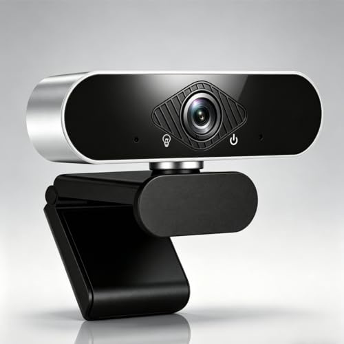 SANSCO 1080p Full HD Webcam with Microphone for Laptop/Desktop computer | Noise-Reducing, Plug and Play PC USB Web Camera for Video Calling, Recording, Online Study