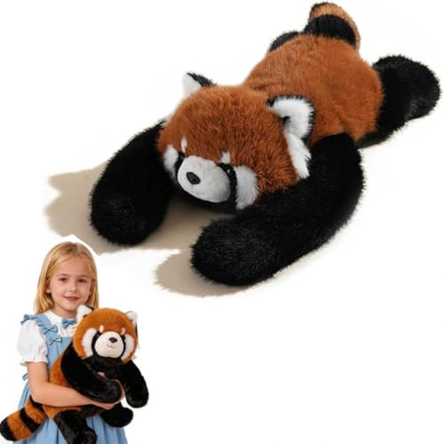 Ayucanpeng Peluche Lestée Mignonne,Animaux Lestés pour Enfants Et Adultes,Favoriser Le Sommeil, Coussin Doux Et Confortable,Raton Laveur 30cm