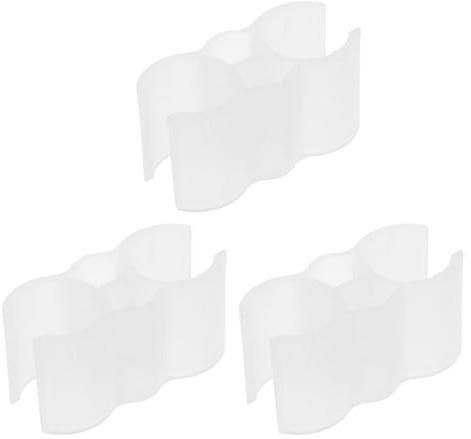 SMASOLO 3pcs Double Port Pipe Clamp Broom and Dustpan Connector Clip Plastic Handle Holder Broom Pole Clip Attachment for Home Cleaning Tool Linking
