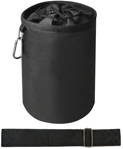 Sacchetto per mollette da bucato, pratico cestino per mollette da bucato, impermeabile, con chiusura a cordoncino, per interni ed esterni, colore nero
