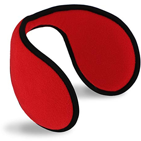 fiebig protecteurs d'oreilles pour hommes et femmes | Bandeau auriculaire en taille unique | protection auditive innovante pour garder les oreilles au chaud en hiver | chauffe-oreilles (rouge)