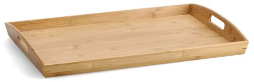 Zeller Bamboo - Bandeja, 58 x 38 x 6 centímetros, bambú, Color marrón