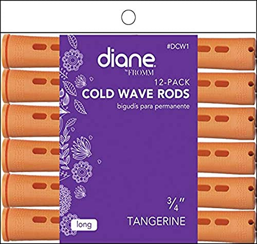 Diane Cold Wave Rods, Tangerine, 3/4, 12/bag