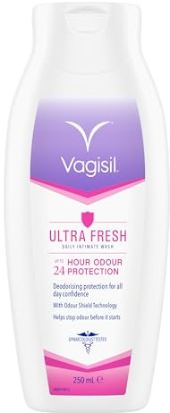 VAGISIL UltraFresh intim tvätt för daglig feminin hygien, 24 timmars luktskydd, 250 ml