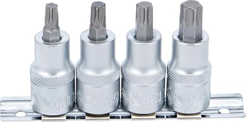 BGS 8886 | Serie di chiavi a bussola | 12,5 mm (1/2) | profilo a T (per Torx) T40 - T55 | 4 pz.