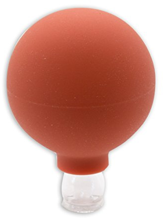 Schröpfglas | mit Saugball | und Olive | Schröpfset | Feuer Schröpfen | Qualitätsglas (ca. 1,0cm)