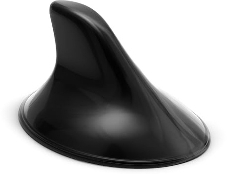 HAFIX Auto Universal Haifischflosse Shark-Fin Dachantenne, Schwarz | Kfz dekorative Antenne, 45x80x57mm, Für Autos, SUV, Truck, Van, Außendekoration Attrappe, Aufkleber Deko Autoantenne