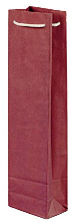 200 x Flaschentaschen rot 9,5+6,5x38 cm | Flaschentüten | Geschenktüte Flasche Wein | Weintaschen | HUTNER