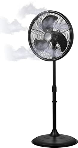O'FRESH Ventilador Nebulizador de Agua, Exterior Terraza Jardin - 145cm - Ventilador de pie - Uso doméstico - Repele los mosquitos- Capacidad: 30m²