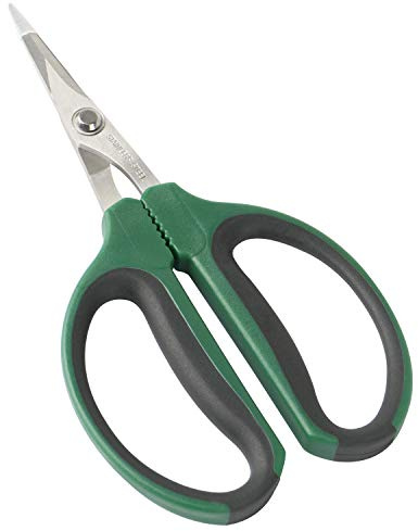 CastleGreens 6-Inch Stainless Steel Garden Bonsai Pruning Shears with 40mm Straight Blade Pruners, Anti-Slip Softgrip Micro-Tip Snip