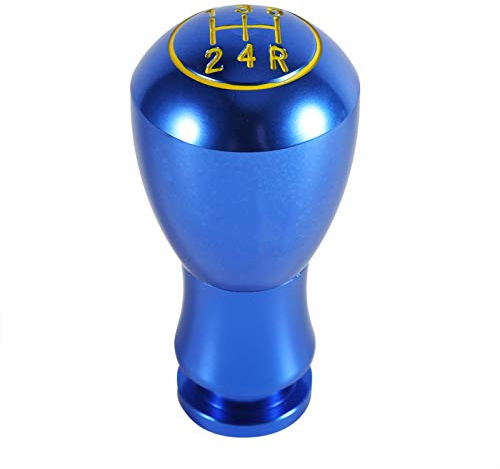 Fydun Pomello Cambio Universale, 5 Marce Manopola Cambio per Auto Manuale/Automatico Pomello Leva Cambio Testa del Pomello del Cambio Montato su Diametro 8mm/10mm/12mm(Blu)