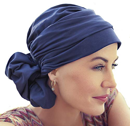 Christine Headwear Mila Turban Damen | Chemo Kopfbedeckung Damen | Kopftuch für Damen Mit Haarausfall | Chemo Mütze Damen Auf 95% Supima Cotton 5% Elastane