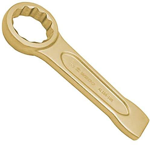 WEDO Schlag-Ringschlüssel,Gekröpfter Schraubenschlüssel,Ringschlüssel,Schlagschrauber,Nicht funkelnd,Aluminum Bronze Schraubenschlüssel,SW 36mm,Länge 205mm,Schraubenschlüssel,DIN 7444