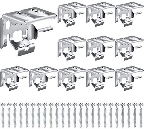 Jetec 6 Pieces Mini Blind Brackets for Window Blinds, with Screws (1.5 x 2 Inch)