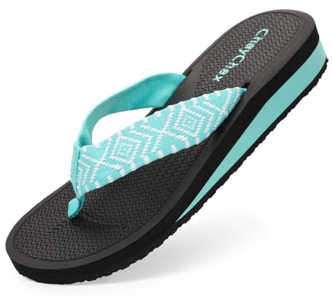 ChayChax Infradito Donna Zeppa Sandali da Spiaggia Leggero Ciabatte Estive Pantofole all’Aperto Antiscivolo, Blu, 40 EU