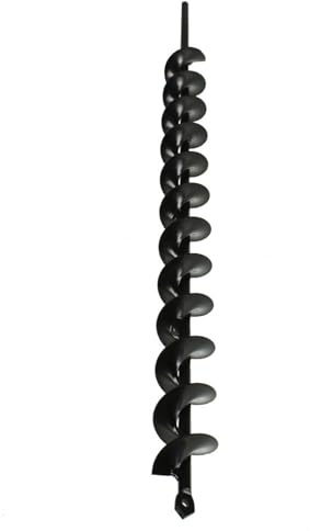 TINVHY 1.75Inch Wide 24Inch Long Metal Earth Auger Drill Bit, Garden Plant Flower Bulb Auger Rapid Planter Bulb Compatible Augers Machine Head with 8mm Diameter Non-Slip Hex Shank